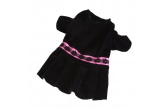 Šaty plyš - černá (doprodej skladových zásob) XXS