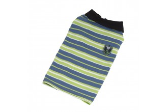 Tričko pruhované s erbem - zelená/modrá (doprodej skladových zásob) XXS